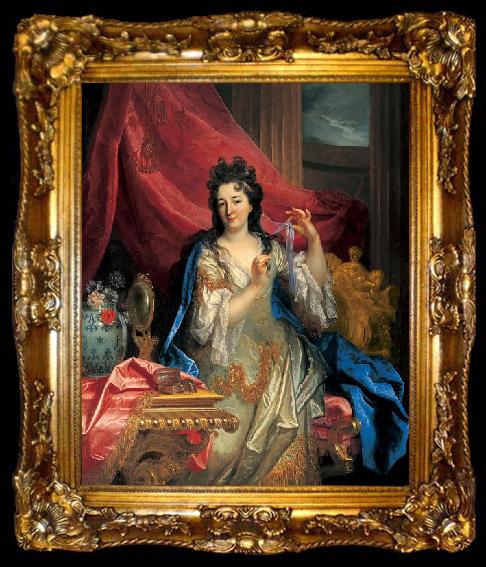 framed  Nicolas de Largilliere Portrait of a Woman, ta009-2